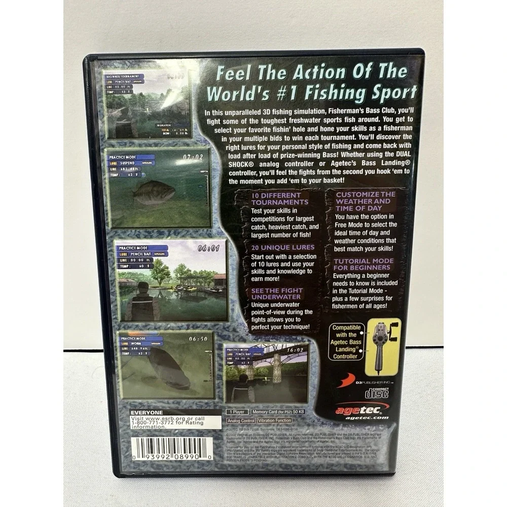 SONY PLAYSTATION 2 PS2: FISHERMAN'S BASS CLUB,CIB,GD COND, MANUAL, FAST SHIPPING